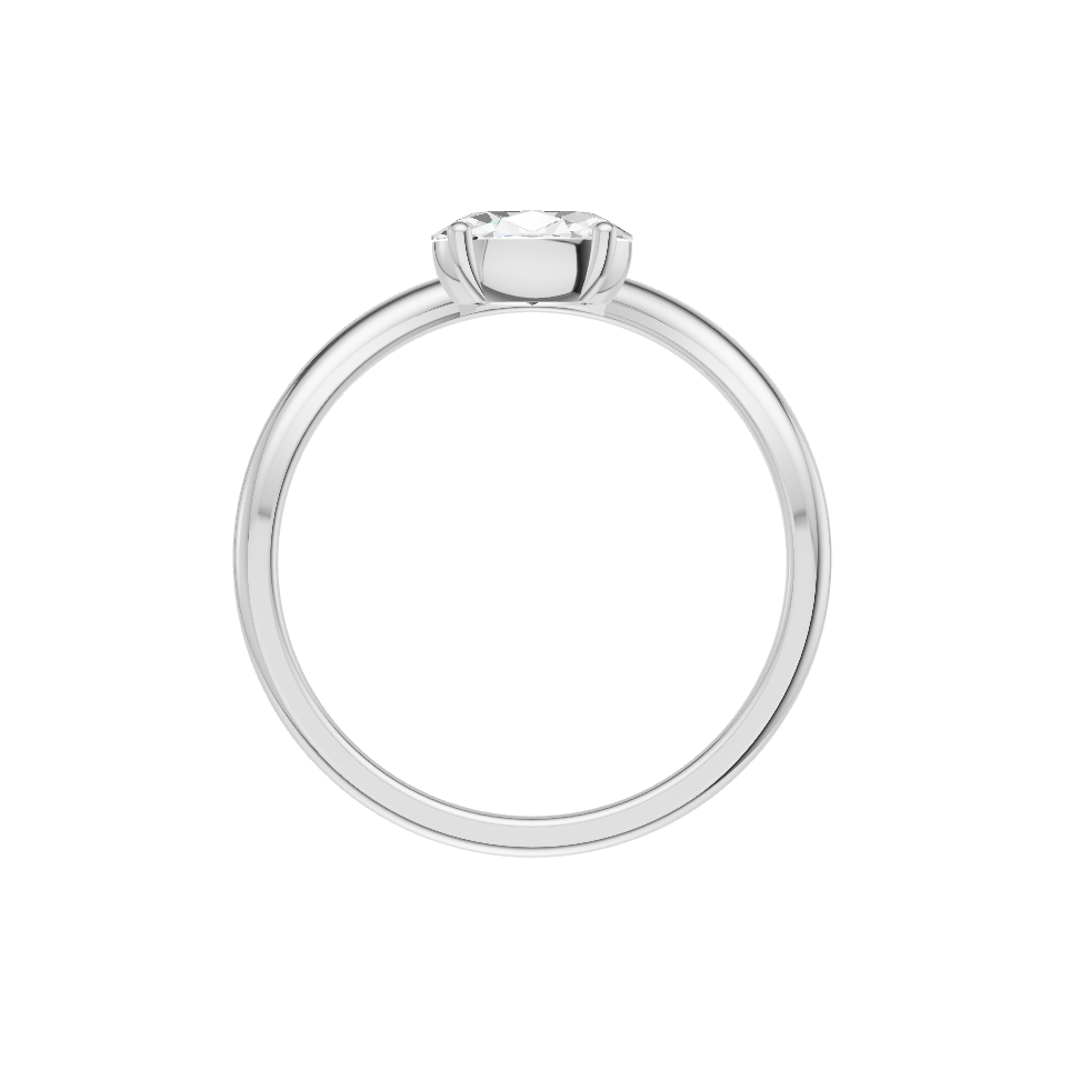 Classic Lab Diamond Silver Ring for Women (SRB-AG002)