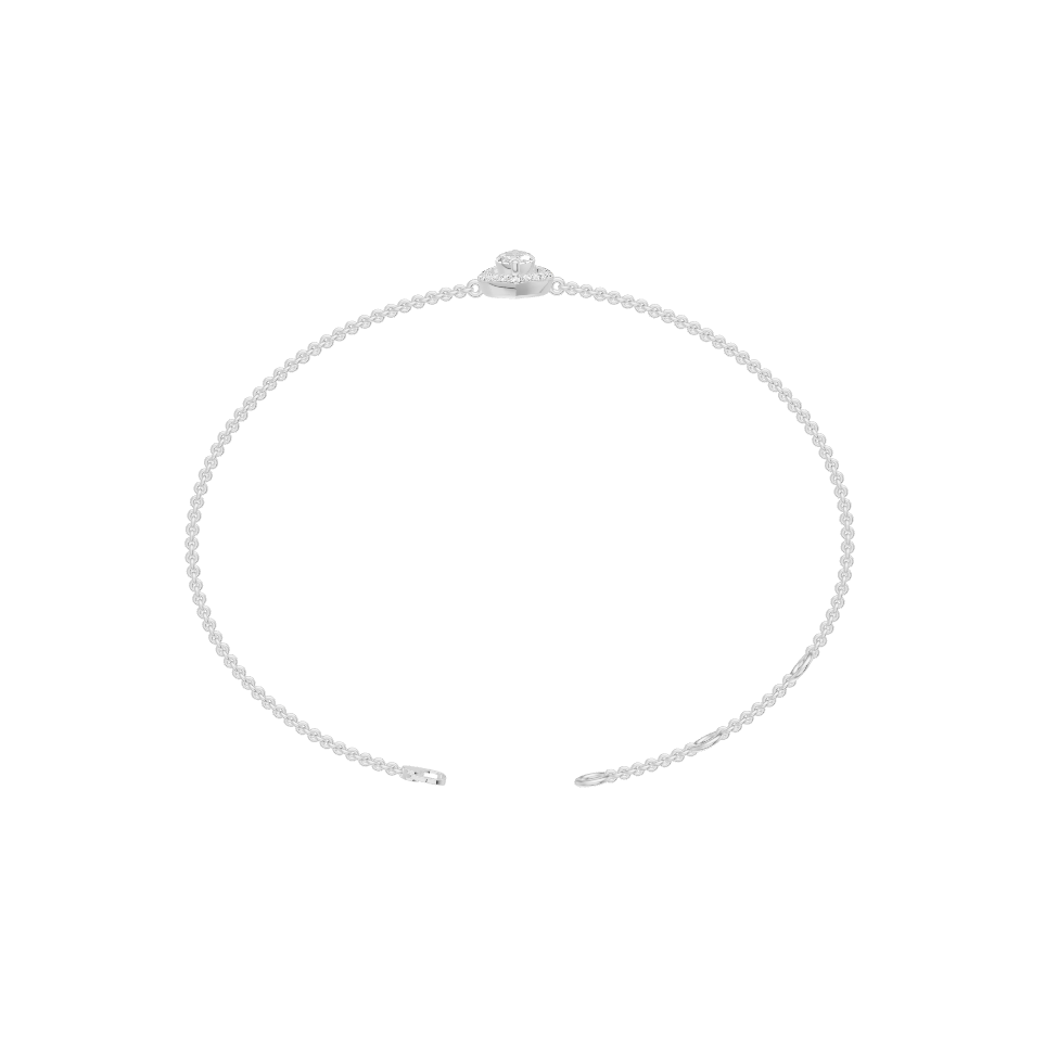 Pearlescent Lab Diamond Silver Bracelet for Women (SBL-AG002)