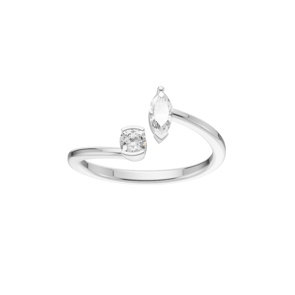 Enduring Lab Diamond Silver Ring for Women (SRB-AG039)