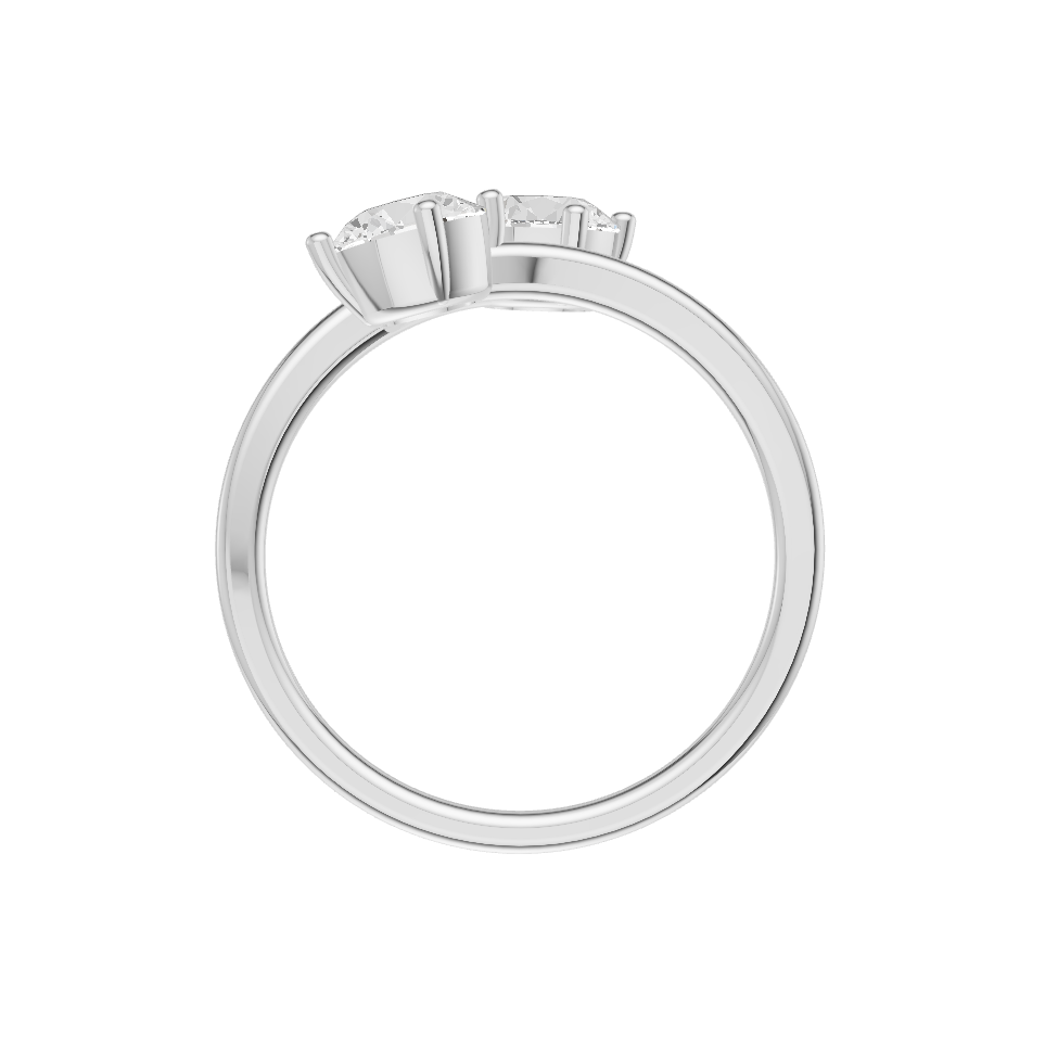 Dew kissed Lab Diamond Silver Ring for Women