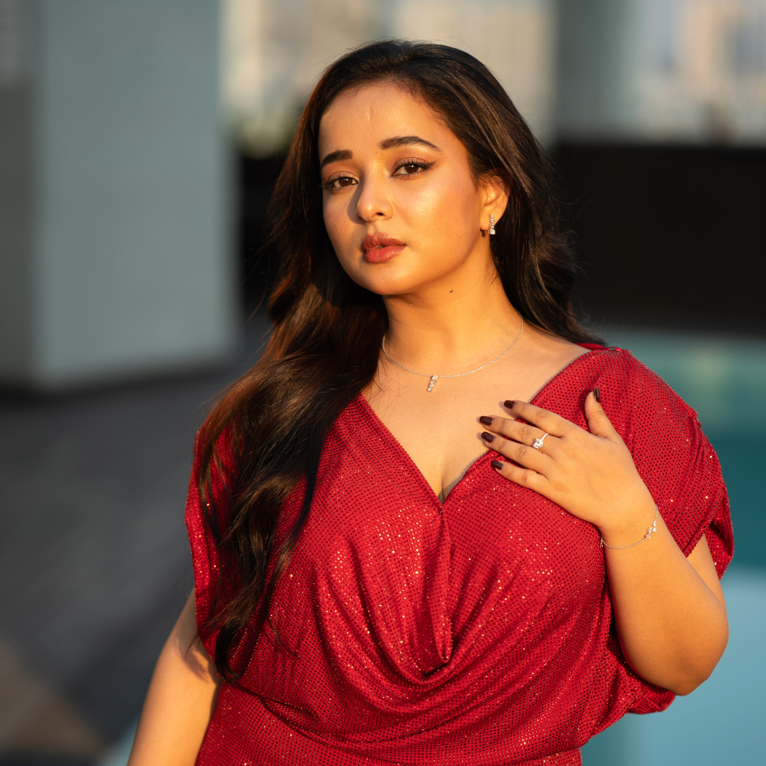 Sophisticated Lab Diamond Silver Pendant for Women (SPC-AG005)