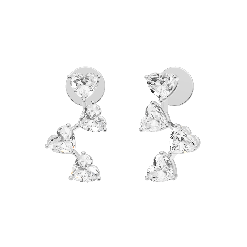 Regal Lab Diamond Silver Earring for Women (SED-AG001)