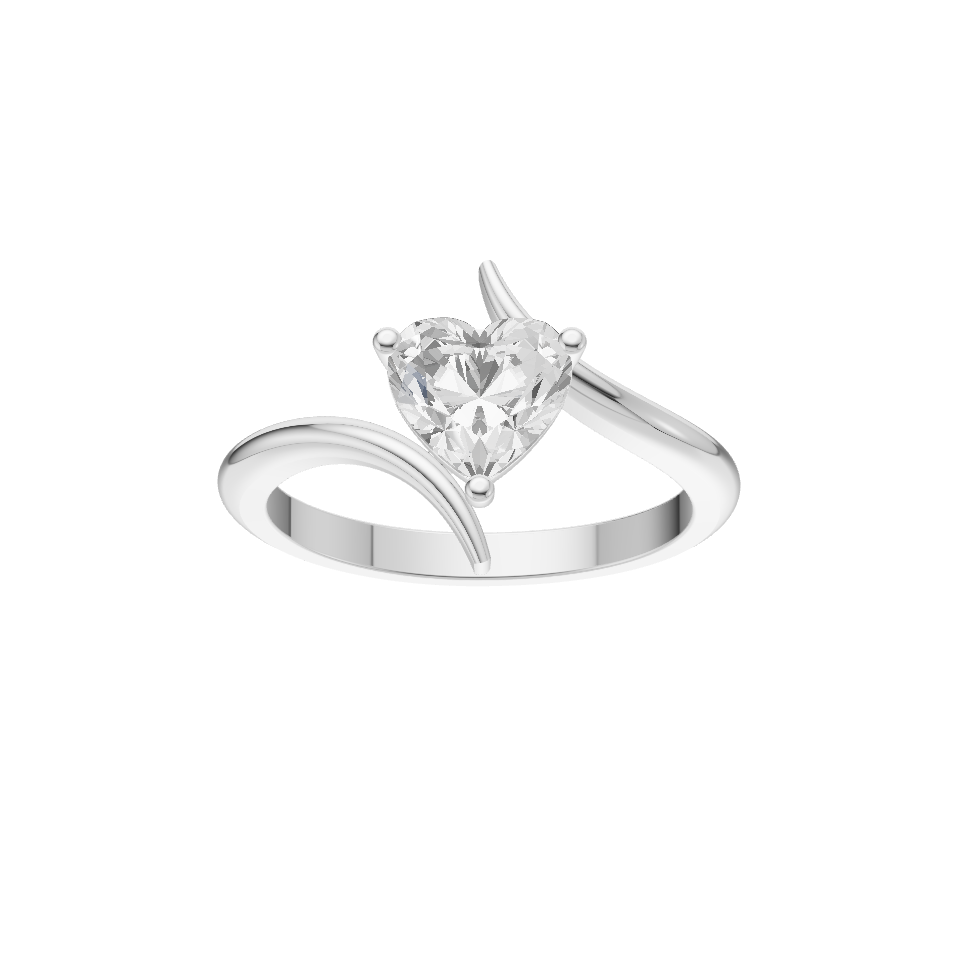 Feminine Lab Diamond Silver Ring for Women (SRB-AG004)