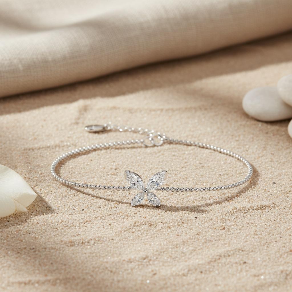 Whispered Lab Diamond Silver Bracelet for Women (SBL-AG004)