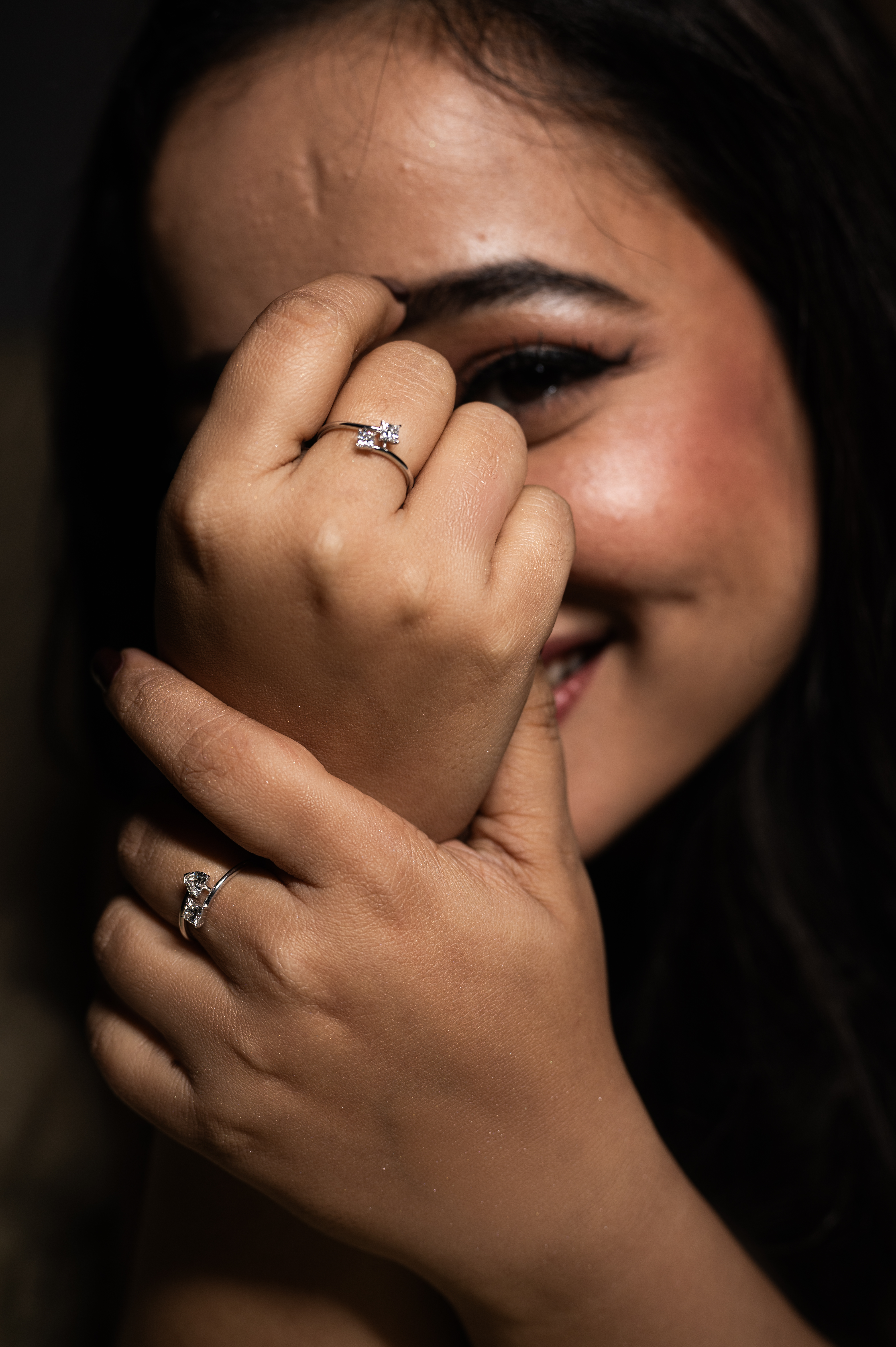 Minimal Lab Diamond Silver Ring for Women (SRB-AG041)