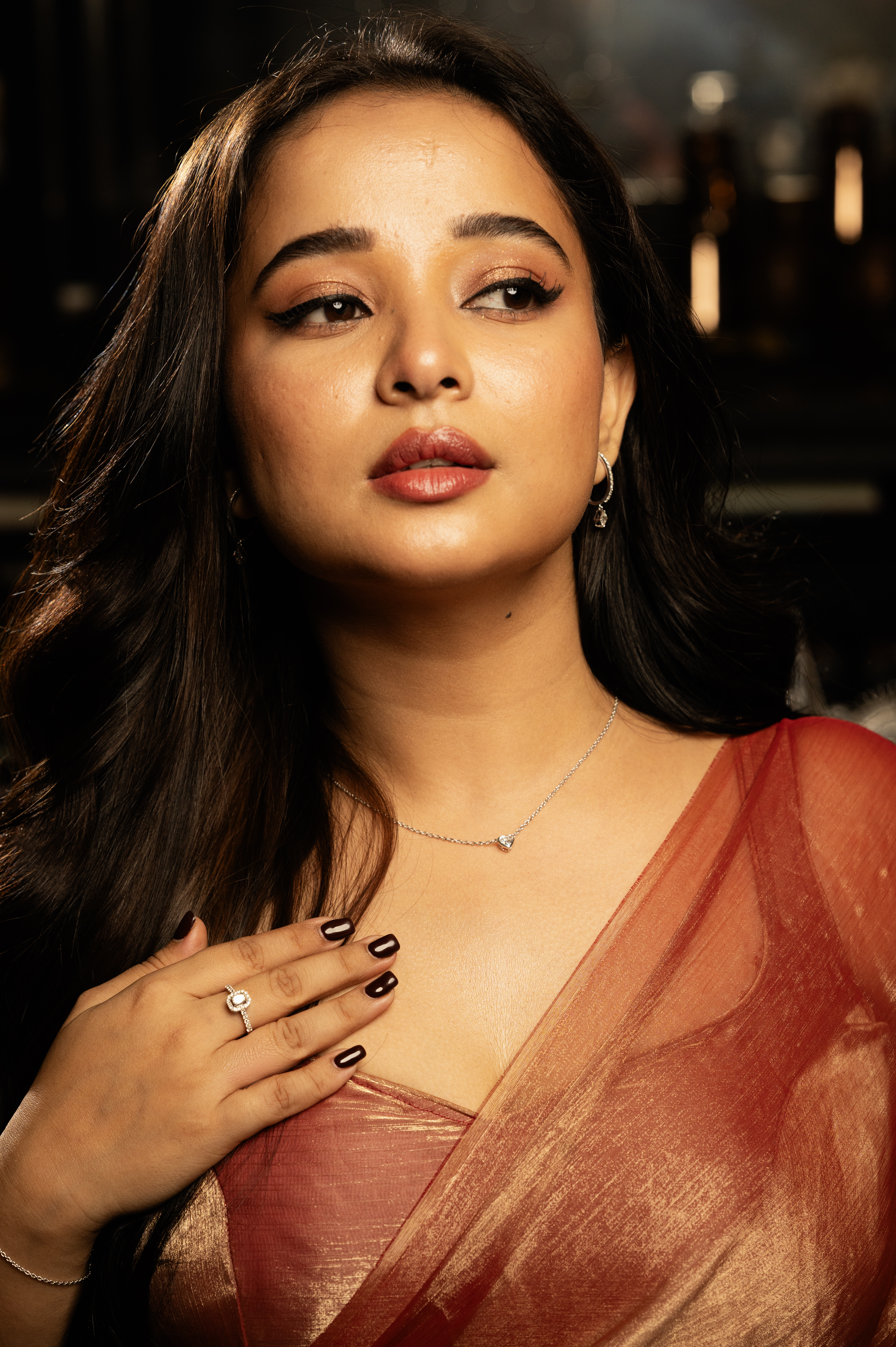 Pure origin Lab Diamond Silver Pendant for Women (SPC-AG006)