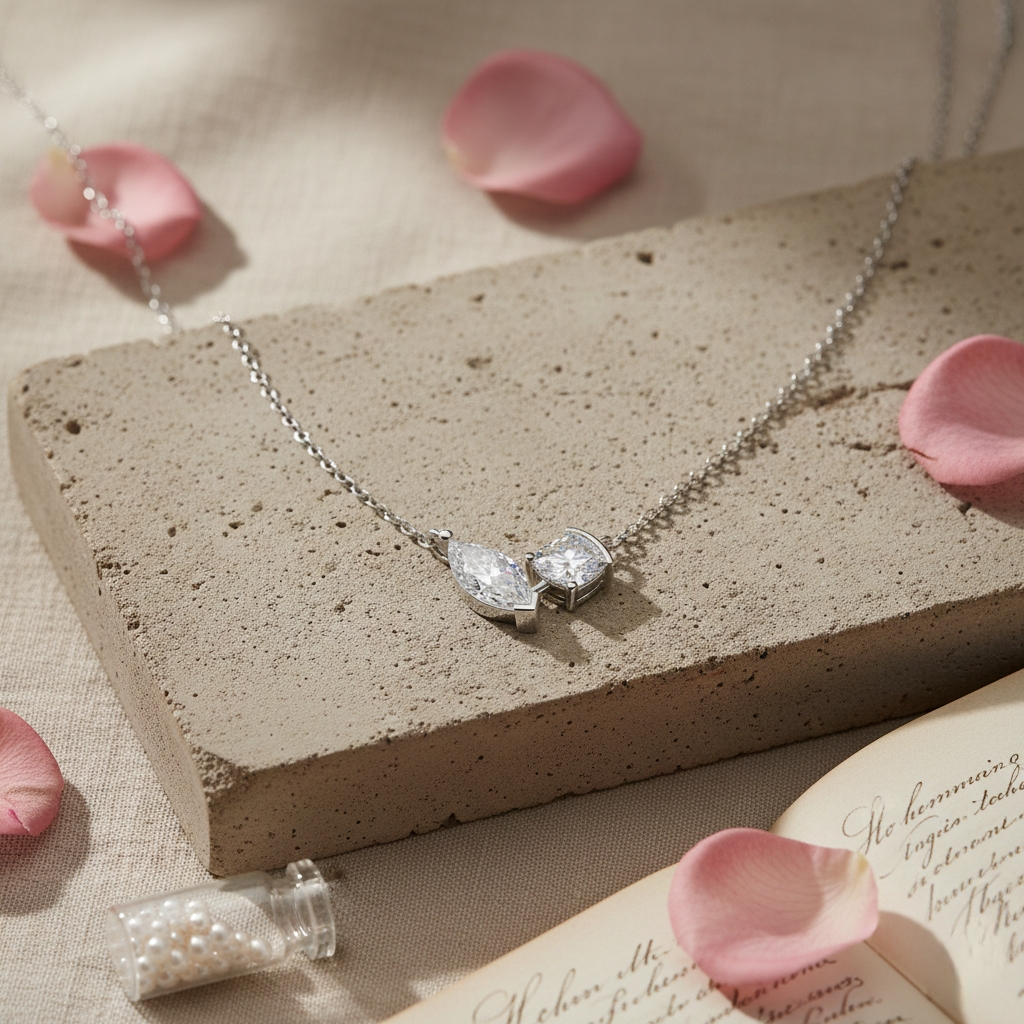 Ever pure Lab Diamond Silver Pendant for Women (SPC-AG004)