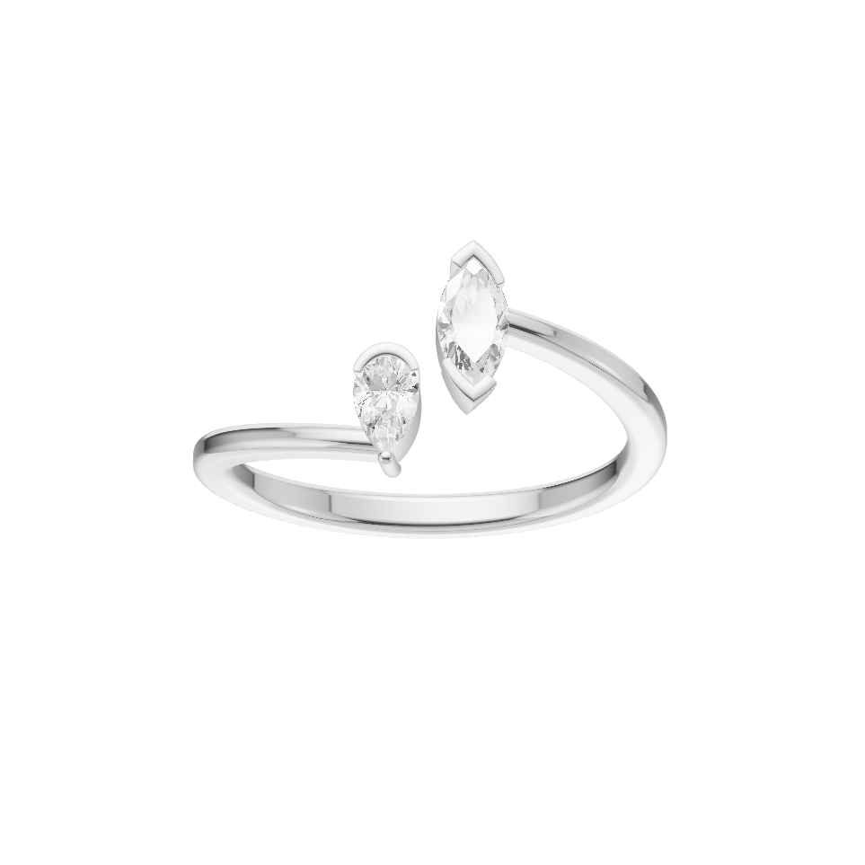 Classic modern Lab Diamond Silver Ring for Women (SRB-AG038)