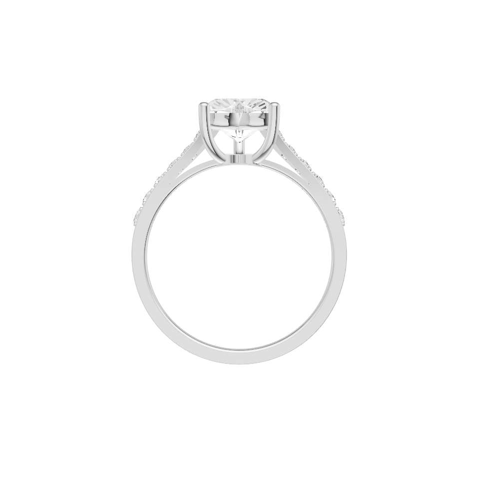 Sacred Lab Diamond Silver Ring for Women (SRB-AG016)