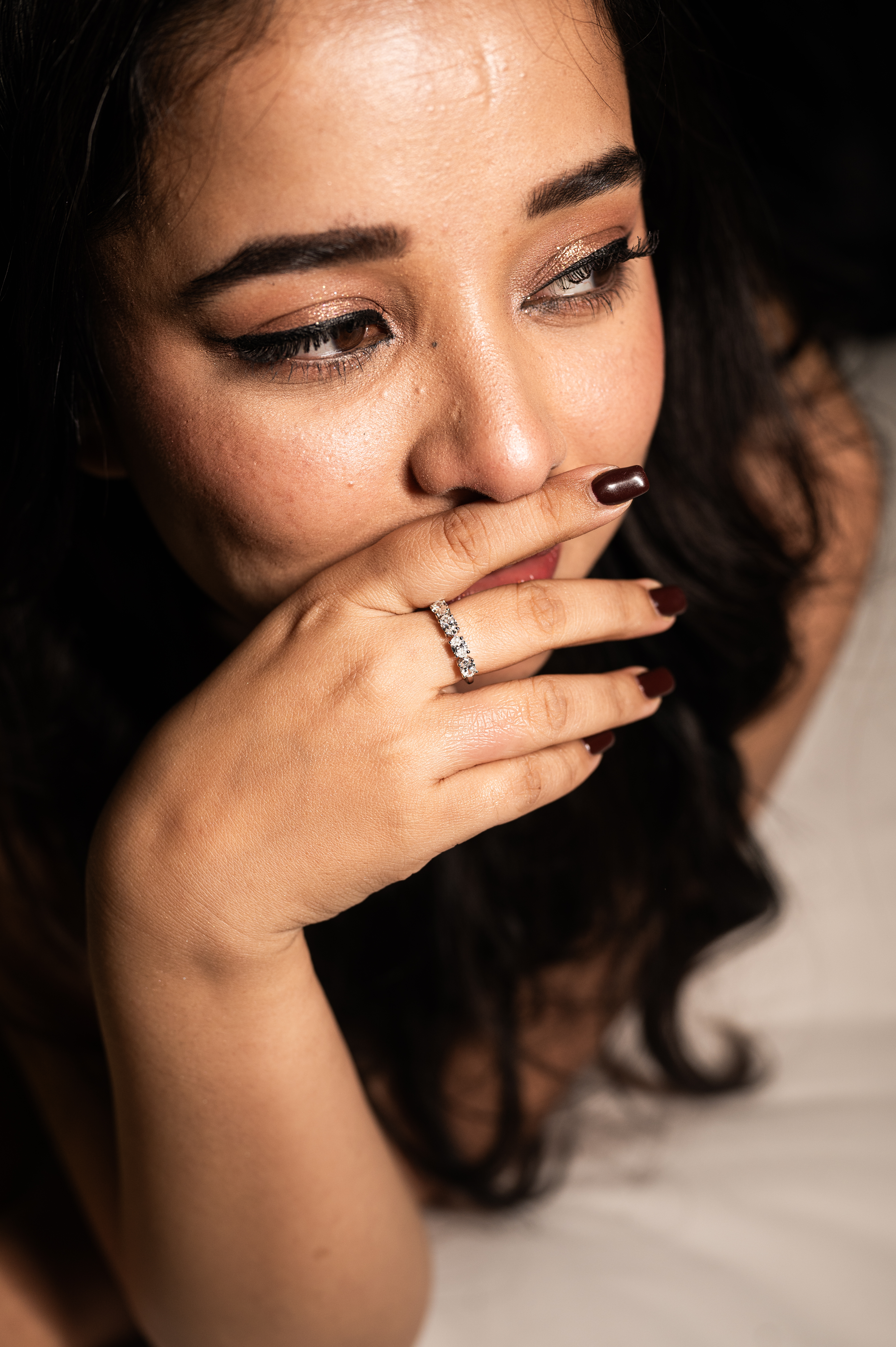 Everlasting Lab Diamond Silver Ring for Women (SRB-AG055)