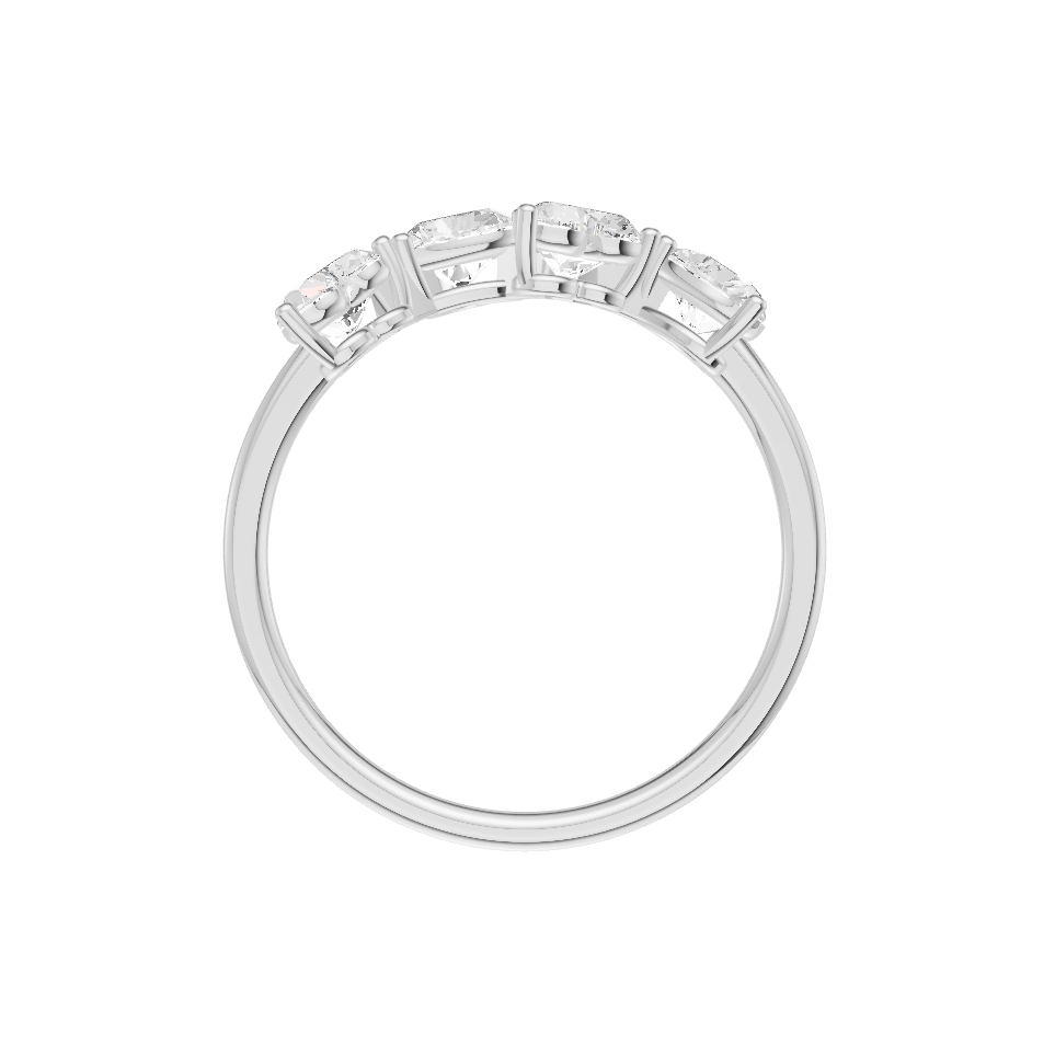 Light Kissed Lab Diamond Silver Ring for Women (SRB-AG053)