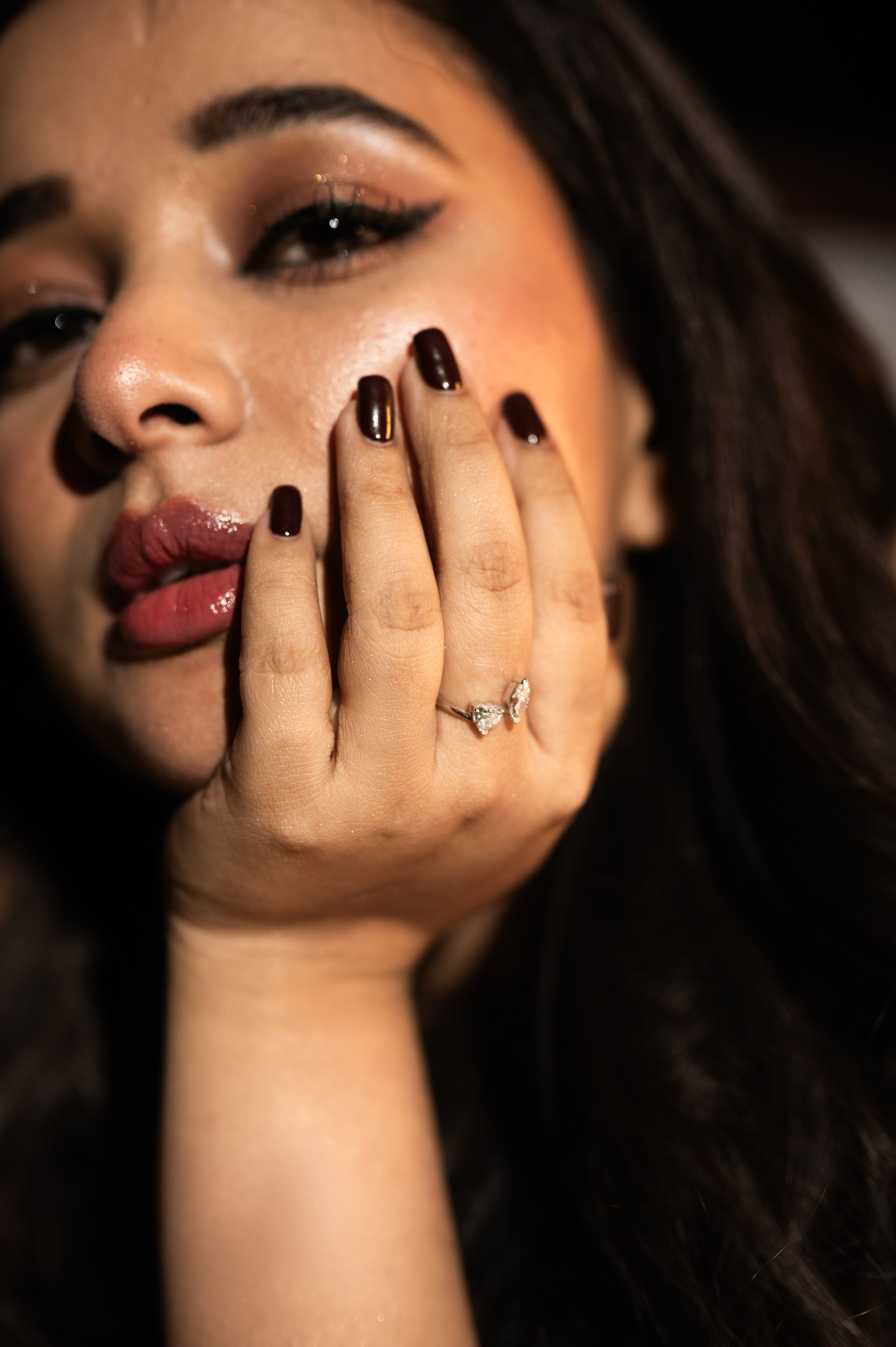 Lyrical Lab Diamond Silver Ring for Women