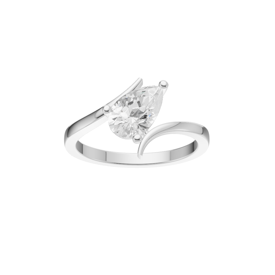 Soft shine Lab Diamond Silver Ring for Women (SRB-AG014)