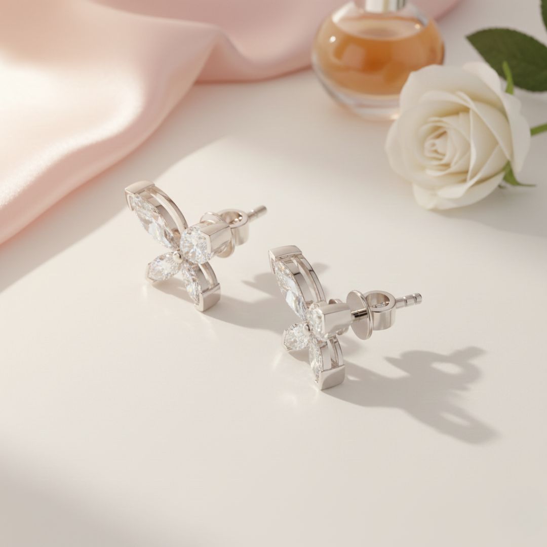 Lavish Lab Diamond Silver earring for Women (SES-AG008)