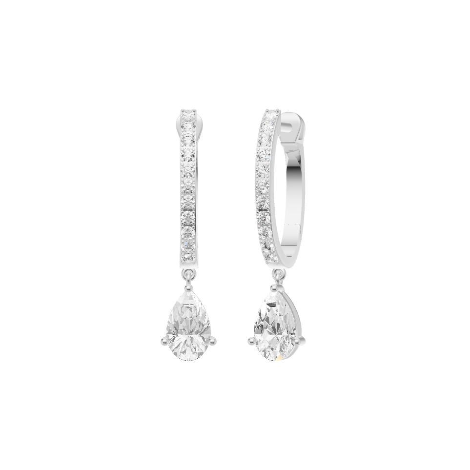Celestial Spark Lab Diamond Silver Earring for Women (SEH-AG002)