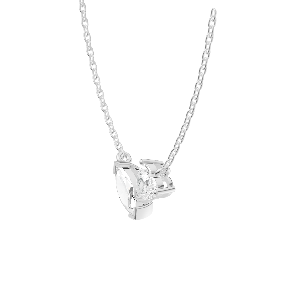 Timeless gleam Lab Diamond Silver Pendant for Women (SPC-AG002)