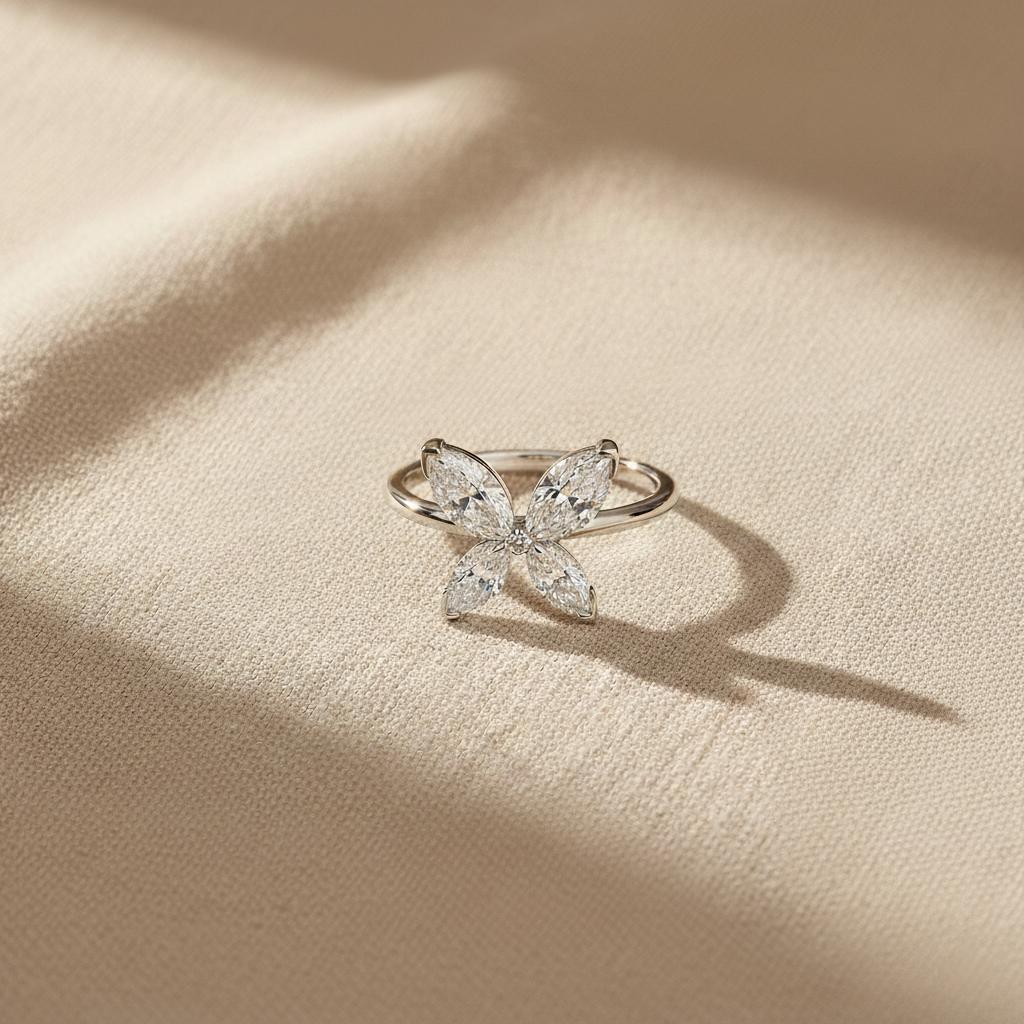 Ever Loving Lab Diamond Silver Ring for Women (SRB-AG060)