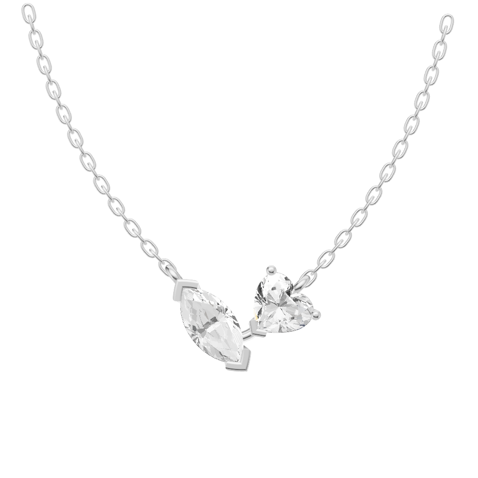 Timeless gleam Lab Diamond Silver Pendant for Women (SPC-AG002)