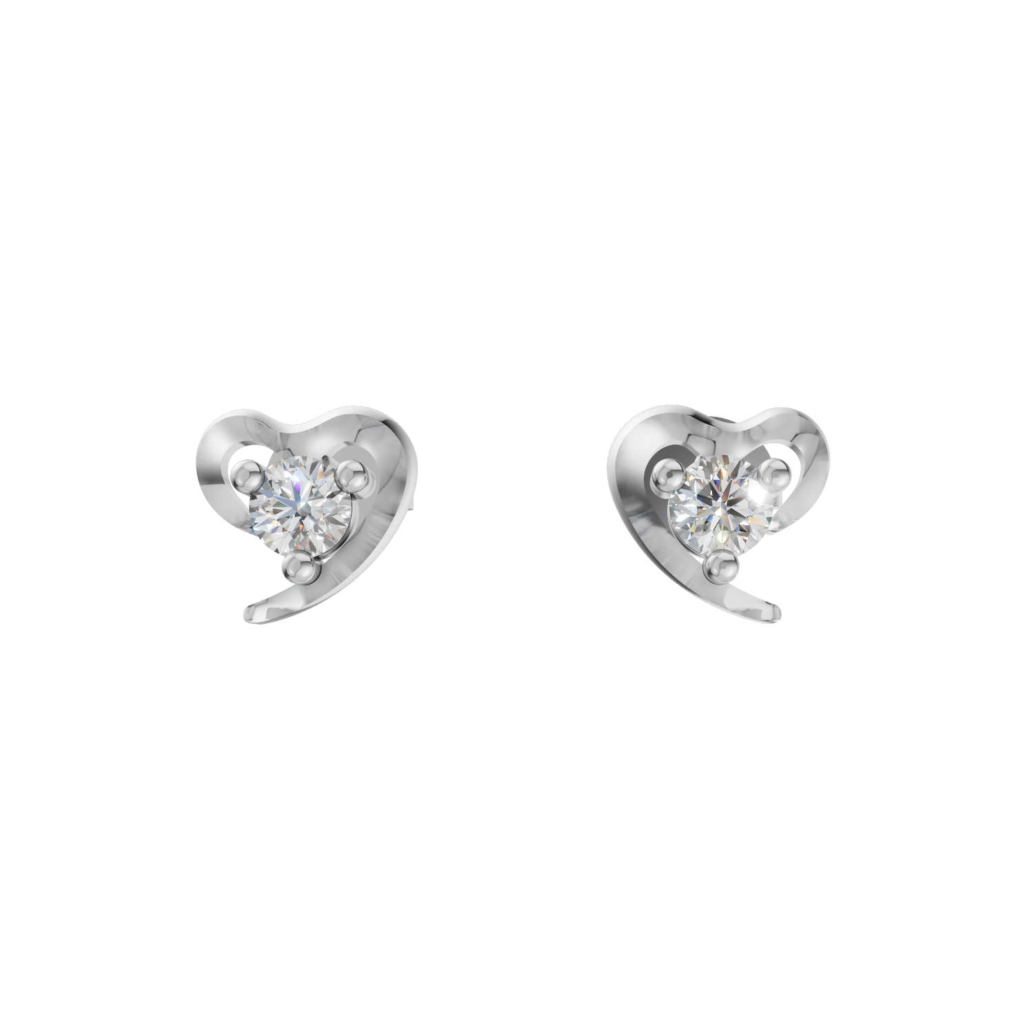 Lining Heart Lab Grown Diamond Earring ( SES-AG012)