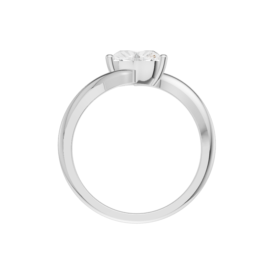 Feminine Lab Diamond Silver Ring for Women (SRB-AG004)