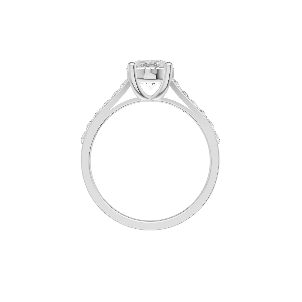 Romantic Modern Lab Diamond Silver Ring for Women (SRB-AG019)