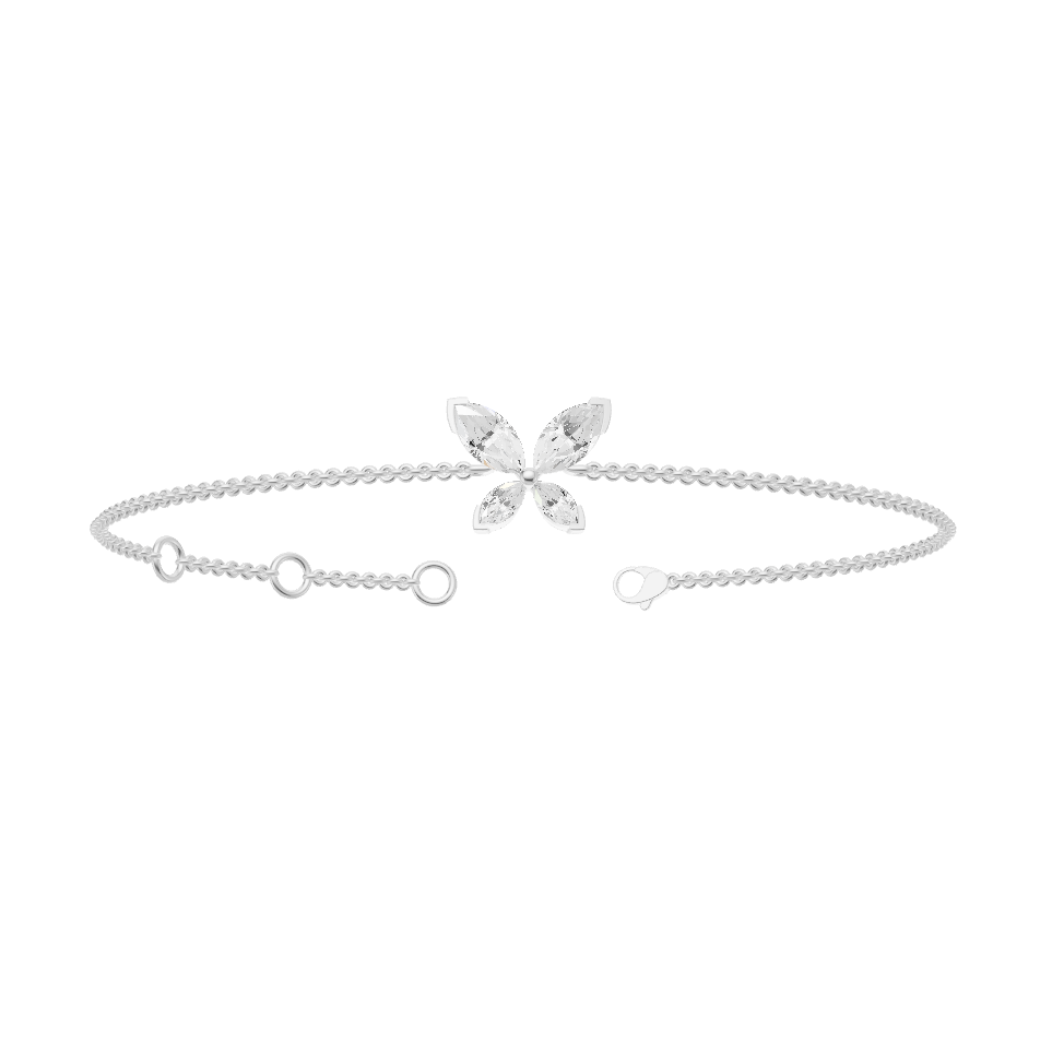 Whispered Lab Diamond Silver Bracelet for Women (SBL-AG004)