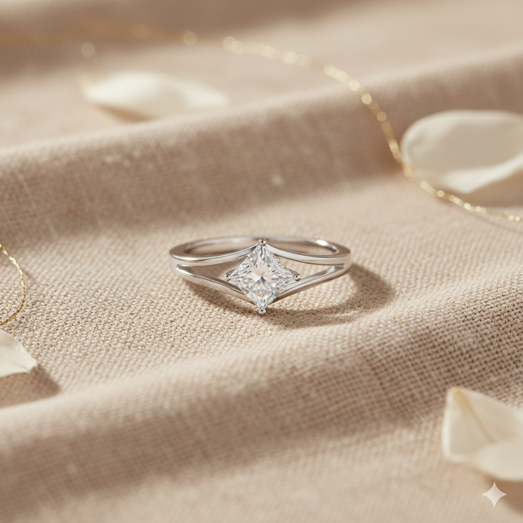 Soulful Lab Diamond Silver Ring for Women (SRB-AG008)