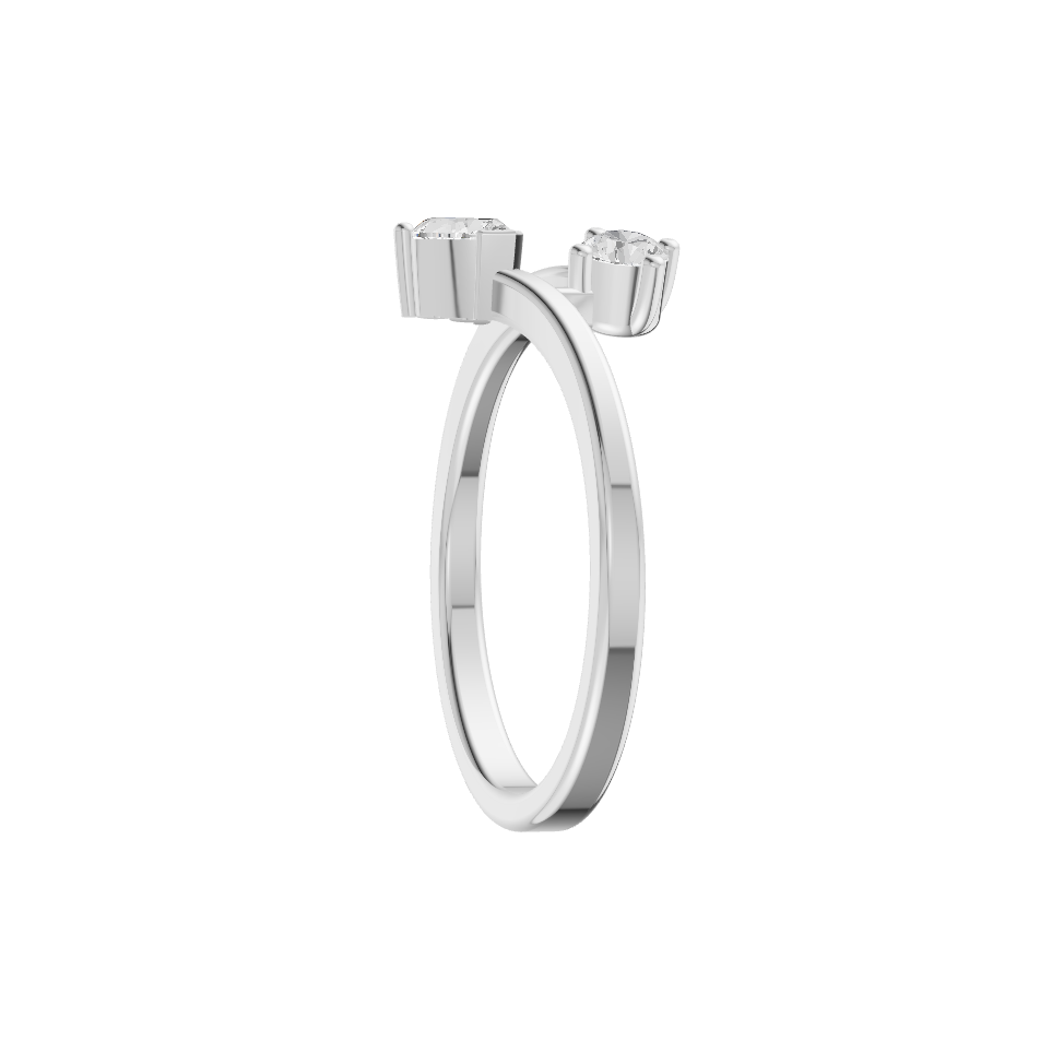 Purely elegant Lab Diamond Silver Ring for Women (SRB-AG034)