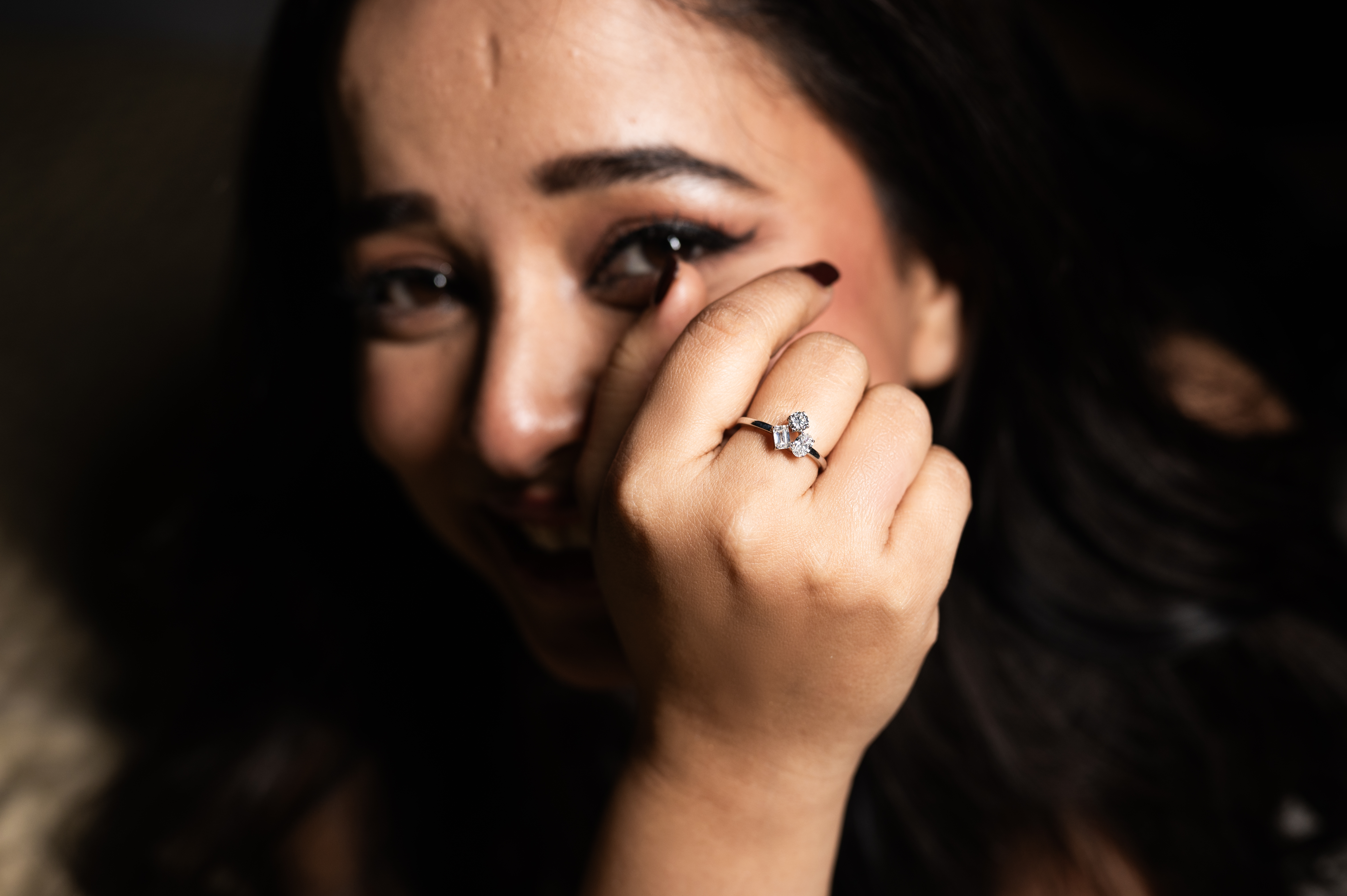 Magnificent Lab Diamond Silver Ring for Women (SRB-AG045)