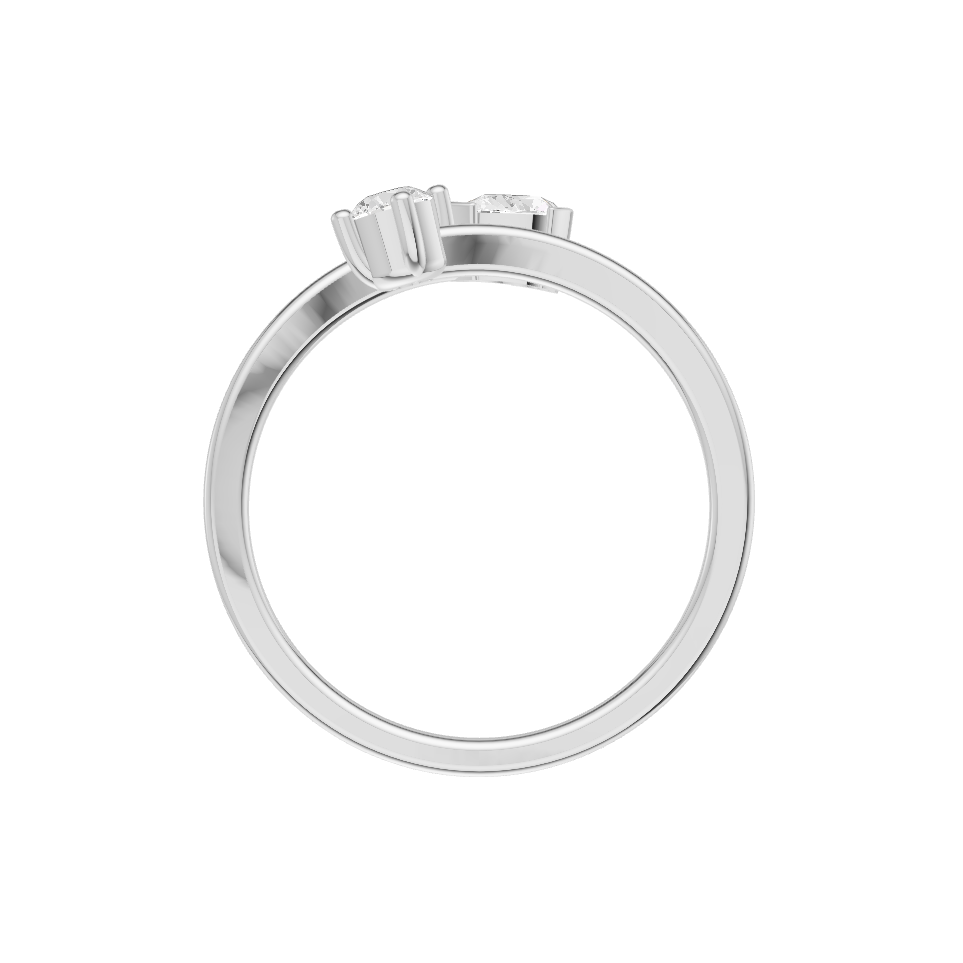 Promise lit Lab Diamond Silver Ring for Women (SRB-AG040)